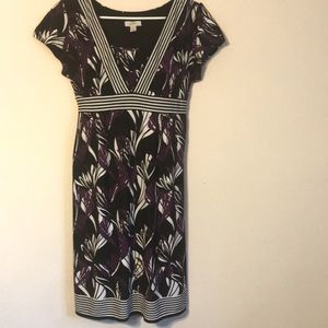 Loft short sleeve dress, S-M, multicolored